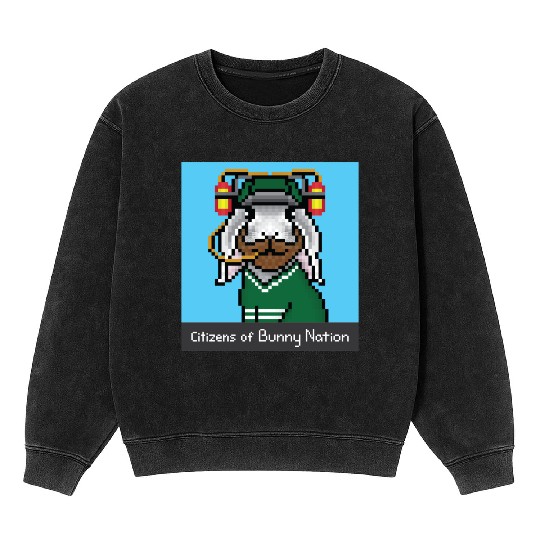 Citizens of Bunny Nation NFT #100 Artwork Mineral Wash Sweatshirts