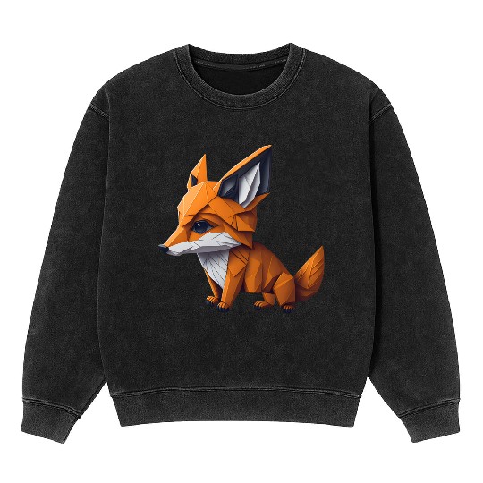 Tangram Fox Mineral Wash Sweatshirts