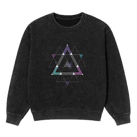 Edm Techno Geometric Space Dance Rave Music Festiv Mineral Wash Sweatshirts