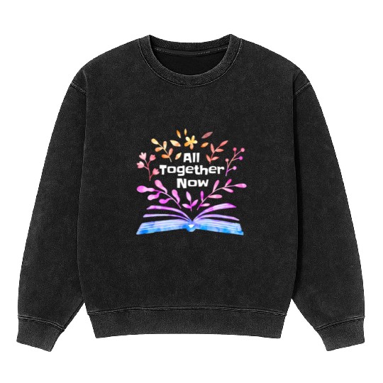 All Together Now Summer Reading 2023 Librarian Boo Mineral Wash Sweatshirts