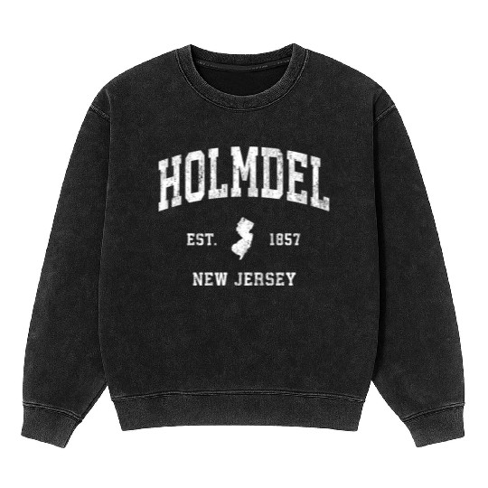 Holmdel New Jersey Nj Athletic Sports Mineral Wash Sweatshirts