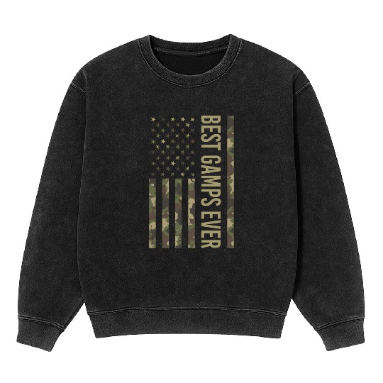 Best Gamps Ever Us American Flag Camo For Fathers Mineral Wash Sweatshirts