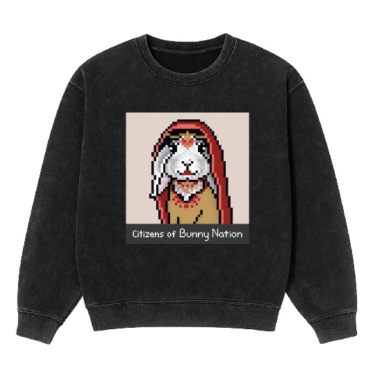 Citizens of Bunny Nation NFT #56 Artwork Mineral Wash Sweatshirts