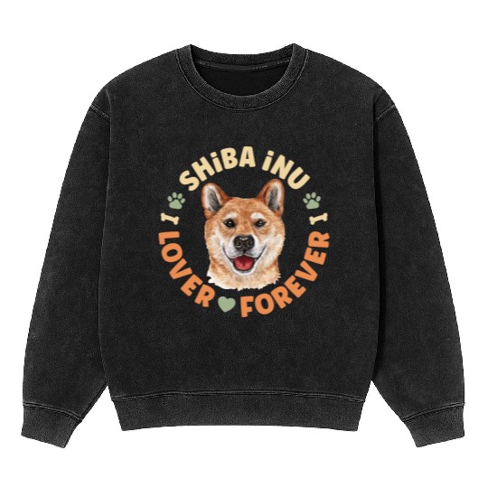 Shiba Inu Lover Forever Mineral Wash Sweatshirts