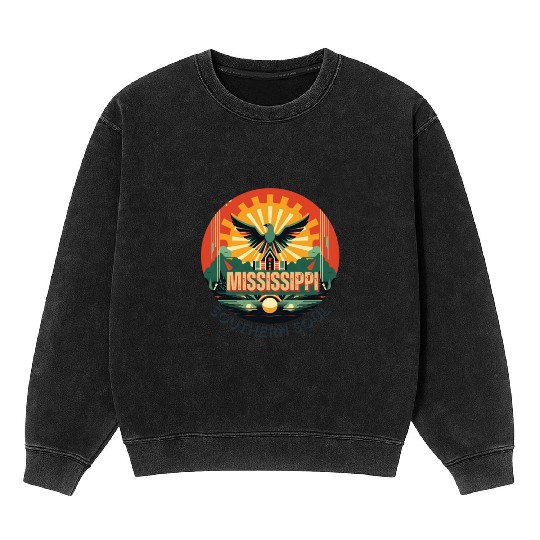 Mississippi vibes Mineral Wash Sweatshirts