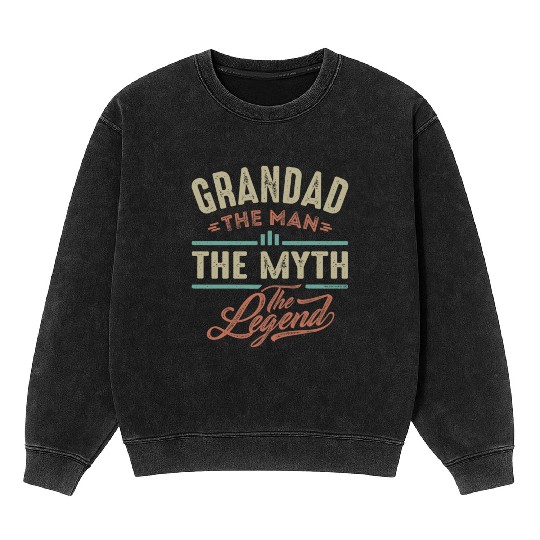 Grandad The Legend Mineral Wash Sweatshirts