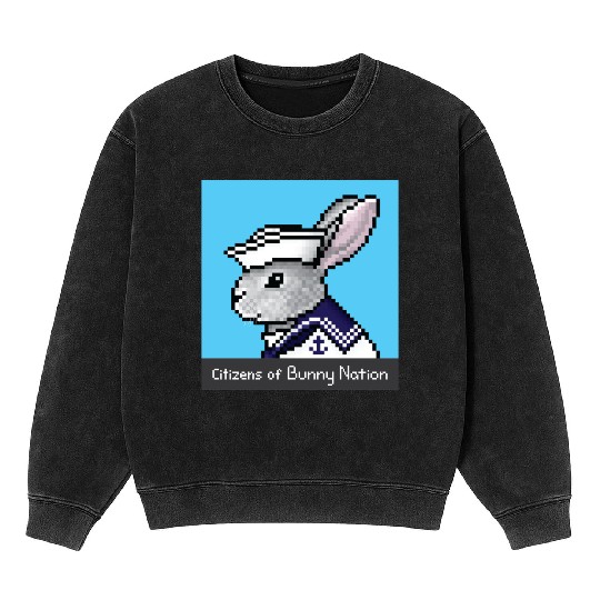 Citizens of Bunny Nation NFT #22 Artwork Mineral Wash Sweatshirts
