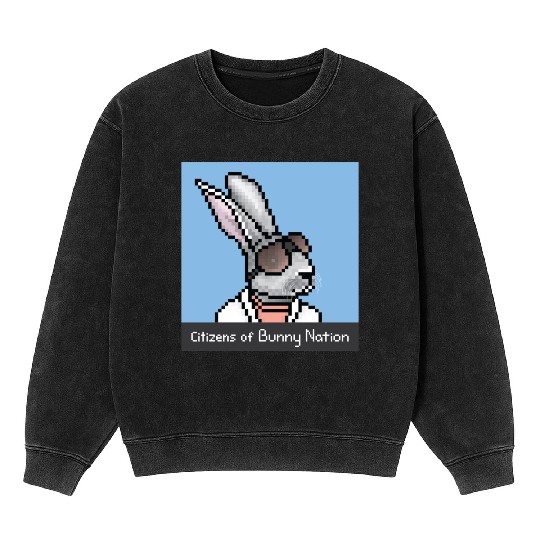 Citizens of Bunny Nation NFT #10 Artwork Mineral Wash Sweatshirts