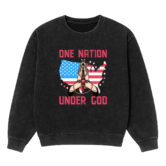 One Nation under God Mineral Wash Sweatshirts
