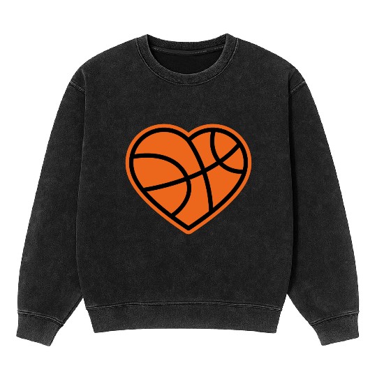 I love Basketball Players Mineral Wash Sweatshirts