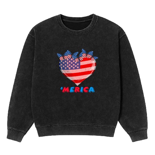 Patriotism Merica Pride US Patriots USA Fan Mineral Wash Sweatshirts