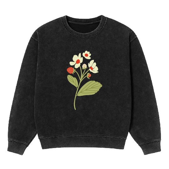 Strawberry Berry Mineral Wash Sweatshirts