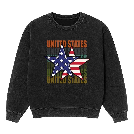 God bless America the land of the free Mineral Wash Sweatshirts