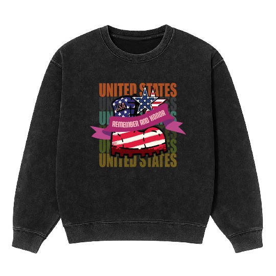 God bless America the land of the free Mineral Wash Sweatshirts