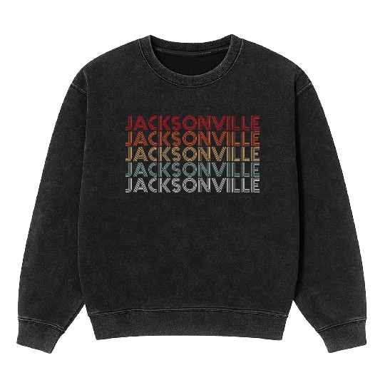 Jacksonville Florida Rainbow City Mineral Wash Sweatshirts