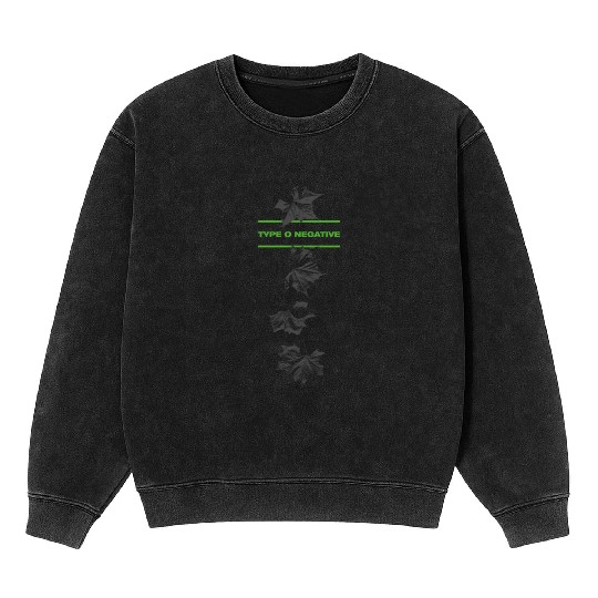 Type O Negative Leaves Double Sided Black Mineral Wash Sweatshirts