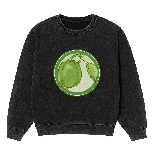 Green Bell Pepper Mineral Wash Sweatshirts