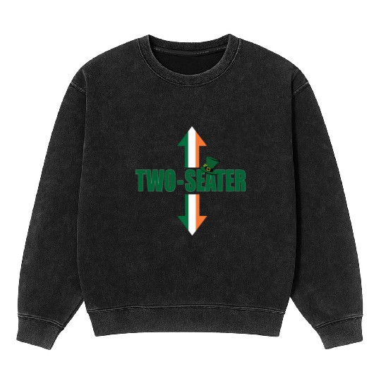 Irish Flag Two Seater Party-Trashy Humor Mineral Wash Sweatshirts