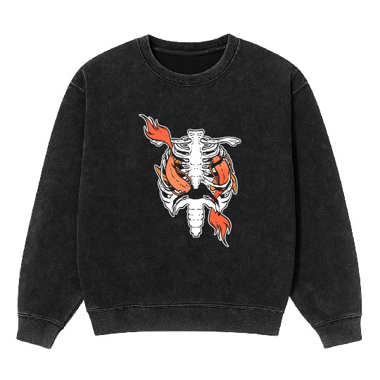 Koi Fish Ribs Aquarist Gift Mineral Wash Sweatshirts