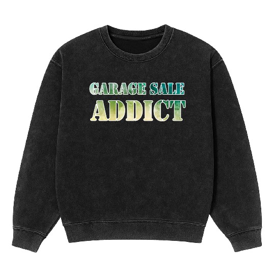 Garage Sale Addict green yellow watercolor Mineral Wash Sweatshirts