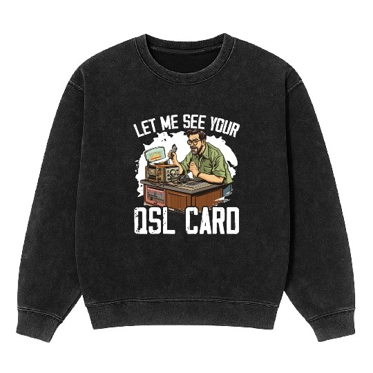 Ham Radio Operator Morse Code Radioactivity Mineral Wash Sweatshirts