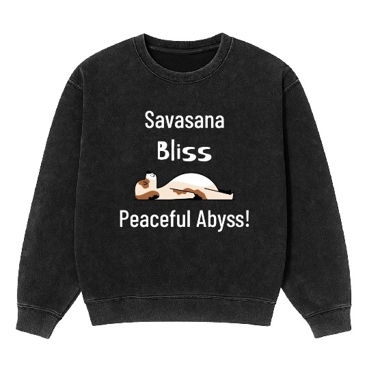 Savasana Bliss, Peaceful Abyss! Mineral Wash Sweatshirts