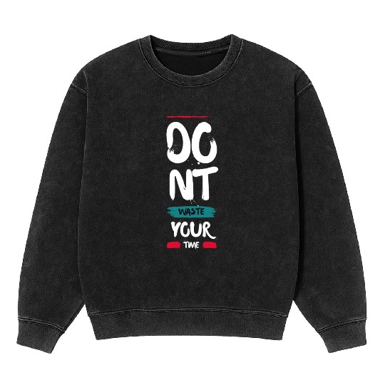Black Colorful Dubai The Leading City in the World Mineral Wash Sweatshirts