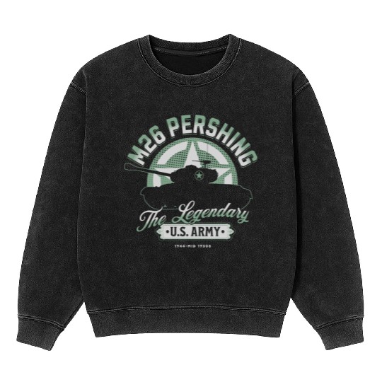 M26 Pershing | World War 2 Tank Mineral Wash Sweatshirts