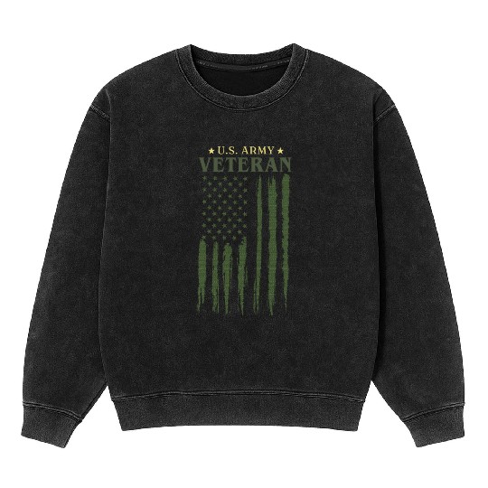 US army veteran Mineral Wash Sweatshirts
