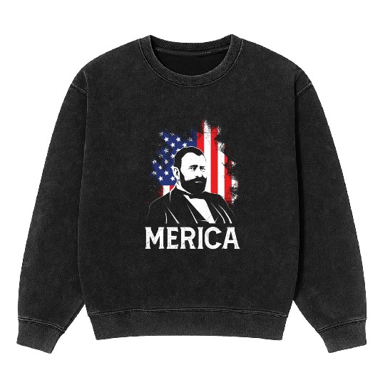 Merica USA Presidents America Fan USA Party Mineral Wash Sweatshirts