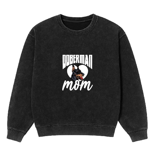 Doberman Mom Mineral Wash Sweatshirts