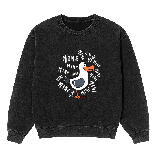 Mine Mine Mine Seagull Bird Beach Chicken Mineral Wash Sweatshirts