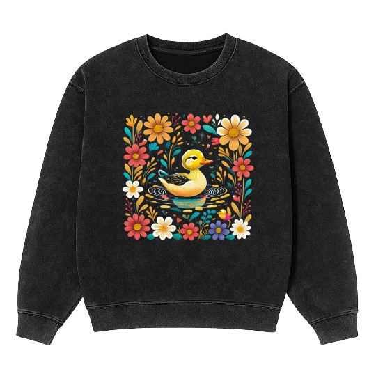 Joyful Duck Pond Mineral Wash Sweatshirts