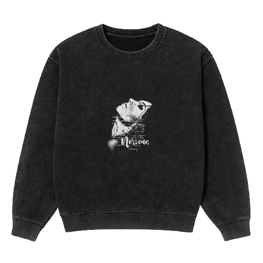 Y2k Aesthetic Grunge - Nervous Mineral Wash Sweatshirts
