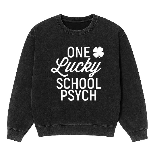 School Psychologist 80s green Mineral Wash Sweatshirts