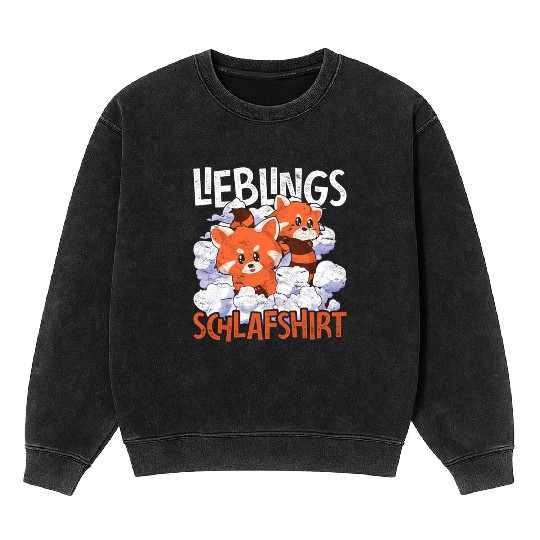 Animal Red Panda Gift Favorite Sleep Mineral Wash Sweatshirts