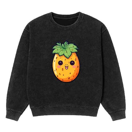 Papaya kawaii Mineral Wash Sweatshirts