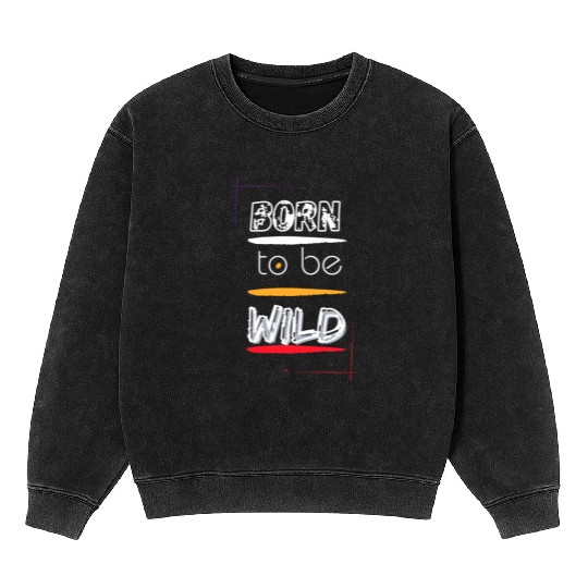 Born to Be Wild Men Clothes Mineral Wash Sweatshirts