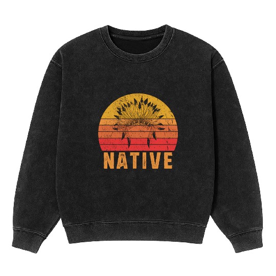 Native American Pride Native Indian Mineral Wash Sweatshirts