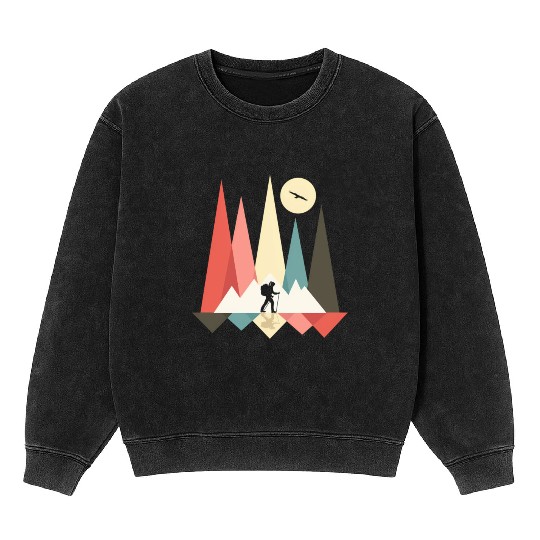 Backpacking Hiking Outdoor Wilderness Mountains Mo Mineral Wash Sweatshirts