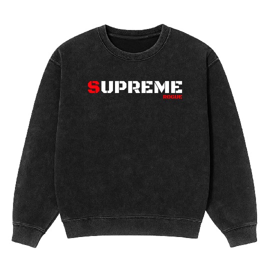 Supreme Rogue Bad Military Style Gaming Gamer Mineral Wash Sweatshirts