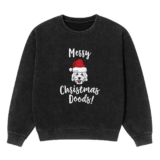 Merry Goldendoodle Doodle Dog Mineral Wash Sweatshirts