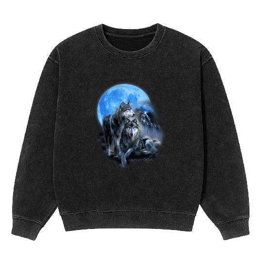 The Mountain Men'S Wolfs Lookout Native American Mineral Wash Sweatshirts