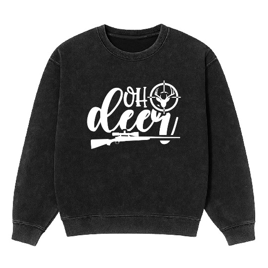 oh deer hunting Mineral Wash Sweatshirts
