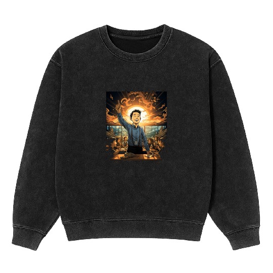 Back to School Pre-K Kindergarten Teacher Student Mineral Wash Sweatshirts