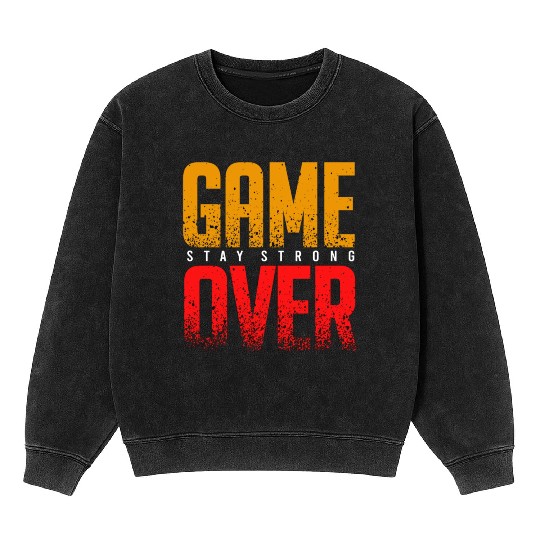 Game over vector Mineral Wash Sweatshirts design