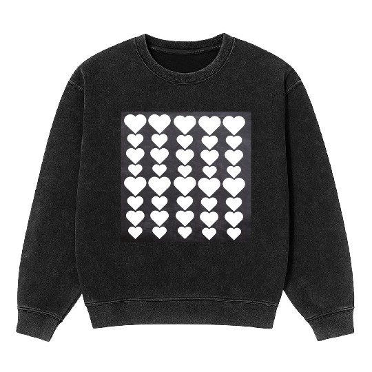 A heart shap Mineral Wash Sweatshirts