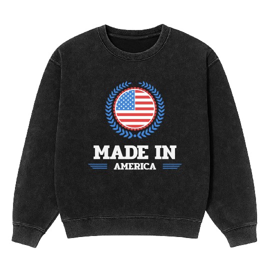 made in america red girl love Mineral Wash Sweatshirts