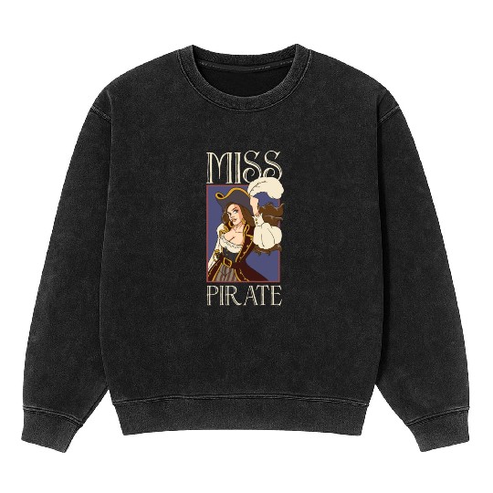 Female Pirate Pirate Ship Woman Pirate Captain Mineral Wash Sweatshirts