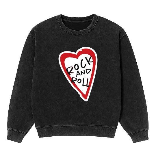 Rock and roll Lover Mineral Wash Sweatshirts